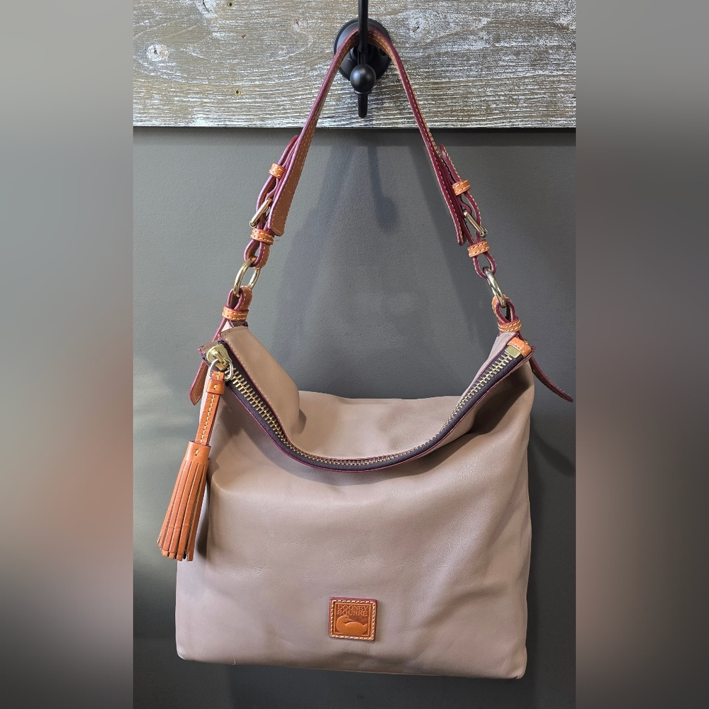 Beautiful Large Dooney & Bourke McKenzie Hobo in Taupe